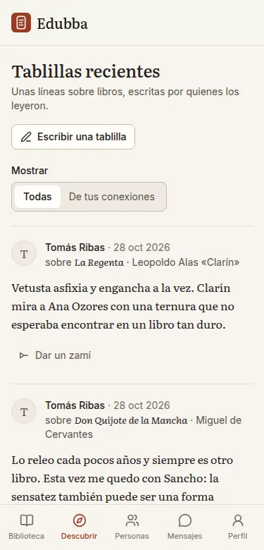 Tablillas recientes en Edubba: reseñas breves sobre La Regenta y el Quijote
